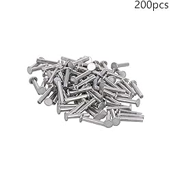 Yinpecly 200PCS Round Flat Head Rivet