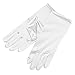 Dobelove Women's Shiny Stretch Satin Dress Gloves Wrist Length Adult Evening Party Glove (White)
