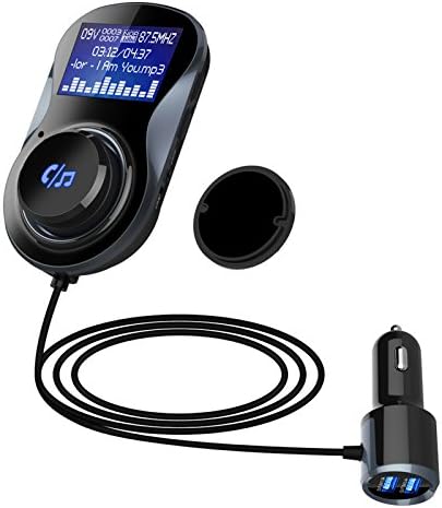 Purpplex Wireless Bluetooth 4.1+EDR Car MP3 Player Kit Hands-Free Dual USB FM Transmitter - Motorola Moto E 2nd 2015