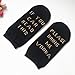 Bepo Unisex Cotton Soft IF You Can Read This Please Bring Me Some Ankle Crew Socks Knitting Word (Black Gold)