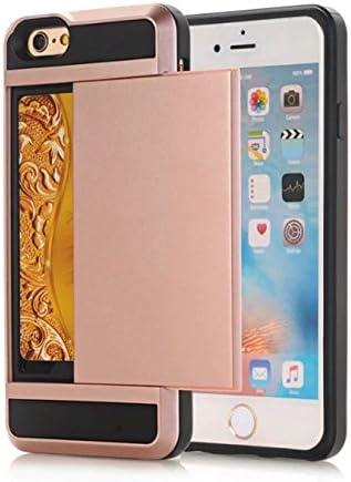 iPhone 7 Case Very Slim Fit&amp;Durable [Card&amp;Cash Holder] Easy Slide-Full Card Wallet Protection. (Silk Bronze)