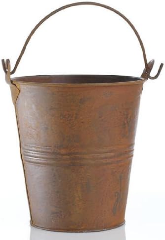 Primitive Rusted Heavy Gauge Metal 4" Water Buckets- Package of 6