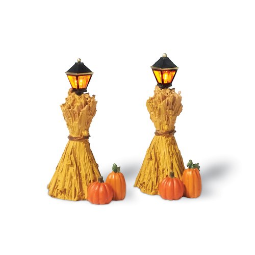 Department 56 corn stalk lanterns, set of 2