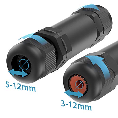 ledscom.de Kabelverbinder für außen, IP68, Muffe für 5-12mm Kabel-Durchmesser – Bild 4