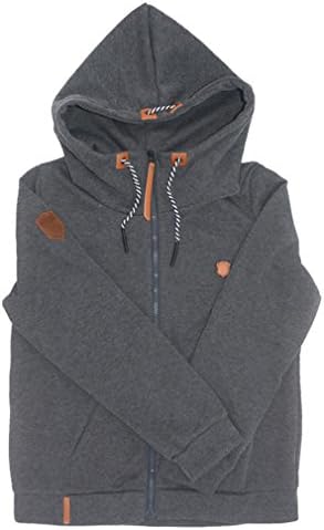 New Women Fashion New Hoodie Jacket Zipper Long Sleeve Pullover Tracksuits Dark Gray L