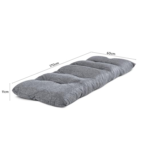 Futon Colchonete Dobrável De Espuma Solteiro Grafite