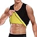 Cimkiz Mens Sauna Vest Sweat Body Shaper Slimming Waist Trainer Neoprene Tank Top Shapewear Shirt Workout Suit no Zip Black XXXL