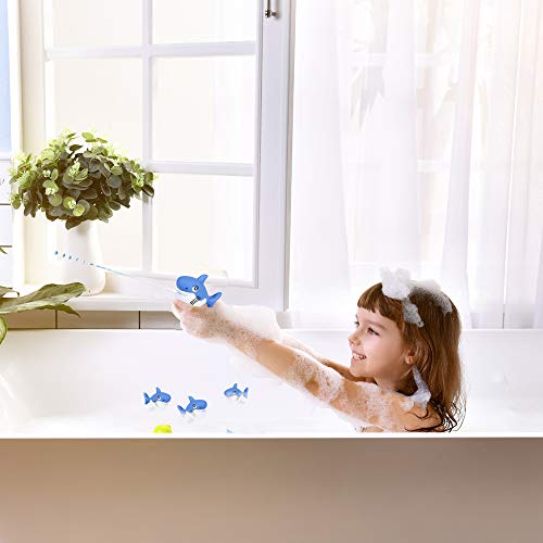ArtCreativity Rubber Squirting Sharks for Kids Pack of 12 Bath Tub