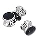 Areke Tuxedo Mens Cufflinks And Studs Set For Formal Shirts Business Wedding With Shiny Silver Trimming Style Set of 8