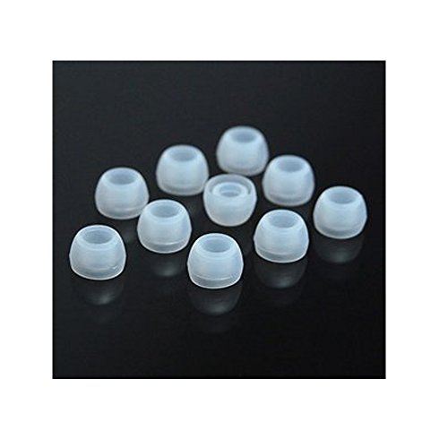 Vanki 5 Pairs Small Black Color and 5 Pairs Clear Color Silicone Replacement Ear Buds Tips