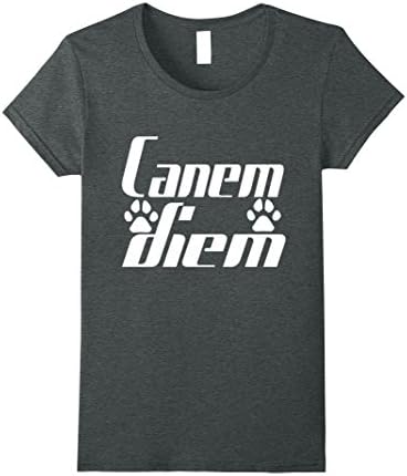 Womens Carpe Diem? Noooo: Canem Diem! Large Dark Heather