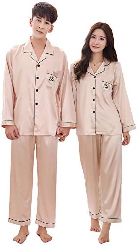 ジュタオピン 合成 シルク パジャマ 上下セット レディース 長袖 ペア 特価キャンペーン 夏 ルームウェア メンズ 部屋着 紺 赤 緑 ピンク ギフト 大きいサイズ ベージュ シルバー プレゼント 7色展開 母の日 キャメル