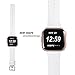 bayite Leather Bands Compatible with Fitbit Versa/Versa 2, Slim Wristband Replacement Accessories Fitness Classic Straps Women Men, White