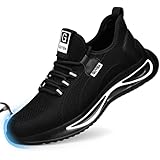 GLANOUDUN Steel Toe Shoes For Men - Lightweight, Breathable, Kevlar Midsole, Safety Work Sneakers