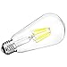 Vintage LED Light Bulb,Oak Leaf 6W ST64 Antique Style Edison Bulb LED Light 60W Equivalent,700lm,5000K,Daylight,E26 Screw Base,Pack of 6