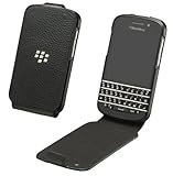 BlackBerry ACC-50707-301 Leather Flip Shell for Rim BlackBerry Q10 - Retail Packaging - Black