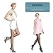 MIYA Women's Control Top 10 Den All Sheer Toe silk stockings Tights Panty Hose
