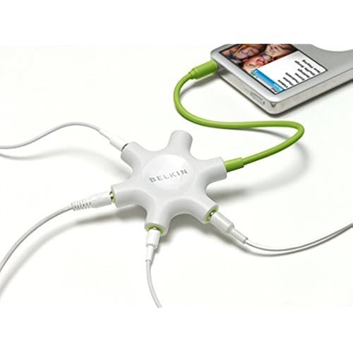 Belkin RockStar 5-Jack Multi Headphone Audio Splitter (Light Green) Electronics, Headphones