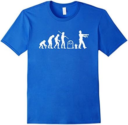 Men's Zombie Evolution Funny Zombie T-Shirts Small Royal Blue