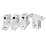 uxcell 4pcs SK8 Aluminum Linear Motion Rail Clamping Guide Support for 8mm Dia Shaft