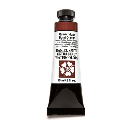 DANIEL SMITH 284600086 Extra Fine Watercolor 15ml Paint Tube, Quinacridone, Burnt Orange