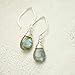 Labradorite Earrings Lotus Ear Wire Sterling Silver
