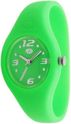 Marea nineteen - Reloj analógico unisex de cuarzo con correa de silicona verde - sumergible a 50 metros