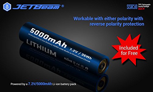 Jetbeam SSR50 Type-C Rechargeable Flashlight -3650 Lumens -CREE XHP70.2 P2 LED (Can be used as a power bank) w/Exclusive Jetbeam Keychain Light - Thumbnail 5