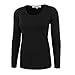 Vetemin Women Basic Soft Lightweight Long Sleeve Round Crew Neck T shirt Tee Top