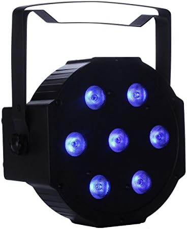 HeLe 7Pcs LEDs RGBW 4 IN 1 Sound Actived Auto DM512 Magic Effect Strobe Par Stage Lights For Party Pub Home KTV Bar Disco