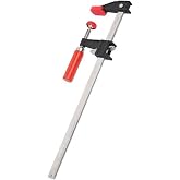 Bessey Clutch Style Bar Clamps - 24 In 600 lb - GSCC2.524- Woodworking Clamps with Ergonomic Handle, Non-Marring Pads, Durable Cast-Iron Jaws &amp; Serrated Rail for Carpentry &amp; Cabinetry