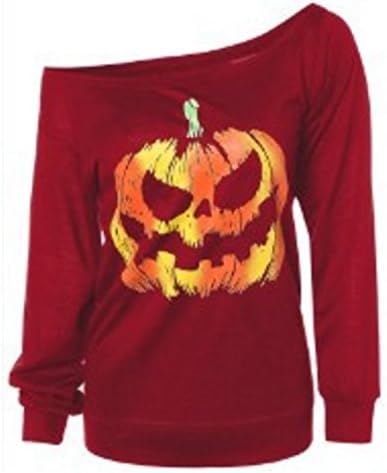 Haocloth Women Christmas Costume Pumpkin Sweaters For Women Pumpkin Long Sleeve Sweatshirts Pullover Christmas Gift