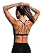 icyzone Padded Strappy Sports Bra Yoga Tops Activewear Workout Clothes For Women