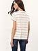 Romwe Women's Striped Crewneck Short Sleeve Loose Fit T Shirt Blouse Tops White S