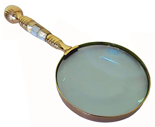 Huge Victorian Style Brass & Mother-of-pearl 4