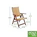 Achla Designs Eucalyptus Wood Indoor Outdoor Polyweave Folding Chair