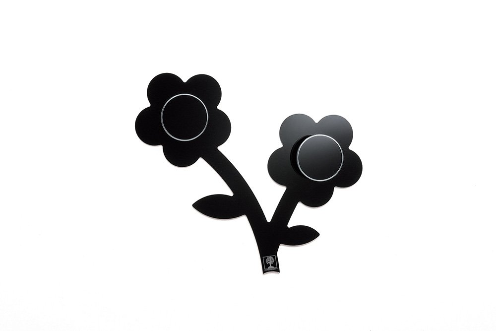 Foppapedretti Flower Coat Hooks 1 ripiano grande Black