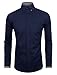 Tom's Ware Mens Classic Slim Fit Contrast Inner Long Sleeve Dress Shirts TWNMS314-1-317-NAVY-US S
