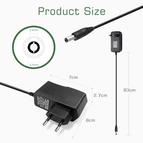 KSIBNW Universal Adapter Transformer DC 12V 1A 12W EU Power Supply AC 100-240V 50/60Hz Power Adapter Transformer Charger Connector Jack 5.5-2.5mm for LED Strip