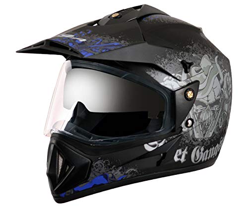 Vega Off Road D/V Gangster DullBlack Orange Helmet-M