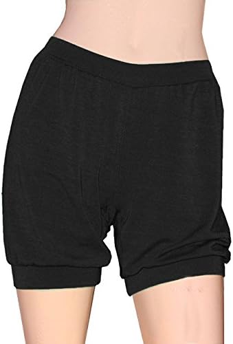 yoga in loose shorts