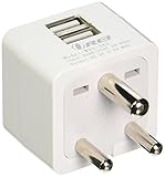 Orei India 2 USB Travel Charger for All iPhone, iPad, Samsung Galaxy, Android, HTC One, Motorola, LG
