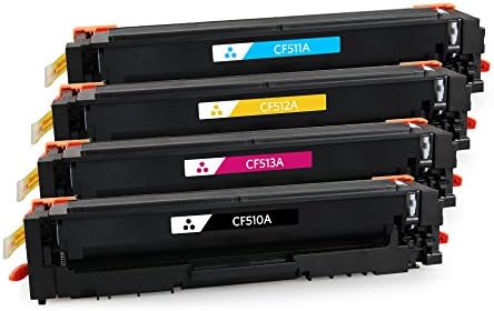 S SMARTOMNI Compatible Toner Cartridge Replacement for HP 510A CF510A CF511A CF512A CF513A 204A (Black Cyan Yellow Magenta, 4-Pack), Compatible use with Color Laserjet Pro M154 MFP M180nw MFP M181