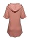 Zennessa Women's ShortSleeve Kangaroo Pocket Sweatshirt Hoodie Tops