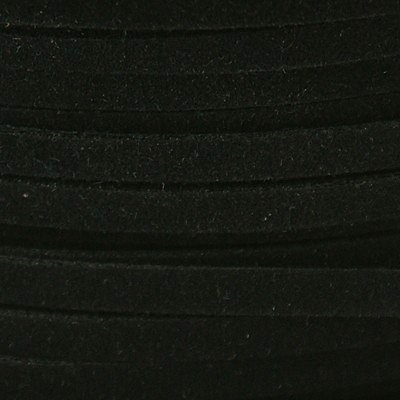 PEPPERLONELY 50M/Roll 2.7mm Wood Cord Beading Cord For Bracelet, Necklace & More (Black)