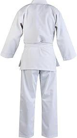 Blitz Judo Gi White 1/140cm - Traditional Wrap Uniform with White Belt view 5