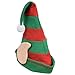 Festive Striped Felt Elf Hat with Ears and Pom-pom (1)