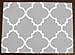 Set of 4 - Grey & White Trellis Placemats Topper Table Mat