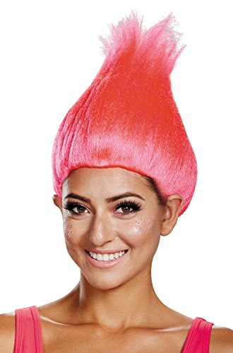 Disguise Women's Hot Pink Colored Licensed Adult Troll Wig
