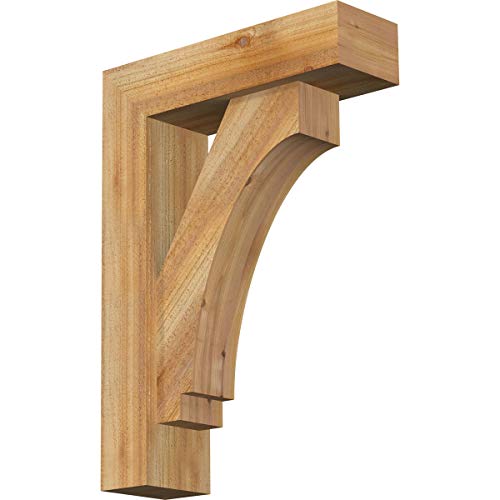 Ekena Millwork BKT0604X20X28IMP05RWR Imperial Block Bracket w/Offset Brace, 20"…